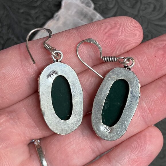 Green Chalcedony Earrings Stone Crystal Jewelry - Picture 5 of 7